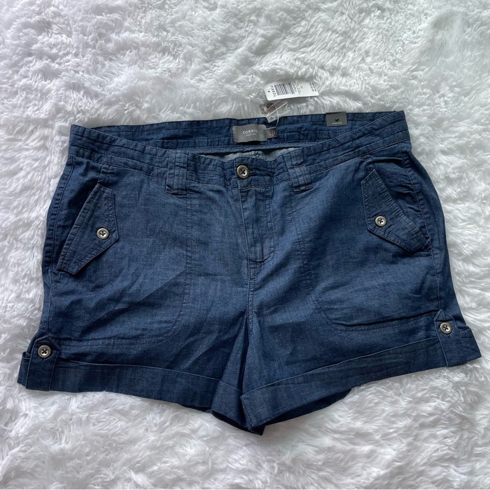 Torrid Chambray‎ Military Cargo Shorts